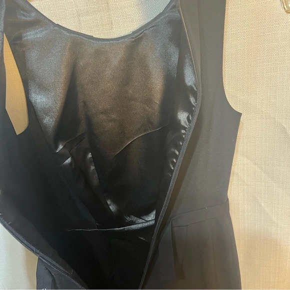 Elie Tahari Black Sleeveless Sheath Dress Size 4 Cocktail Wedding Brunch Classy - Picture 7 of 15